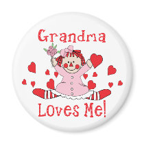 Grandma Love's me Rag Doll Fridge Magnets