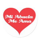 Grandma Loves Me Spanish stickers