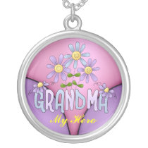 necklace, grandma, hero, grandparents, love, wedding, birthday, shopping, fashion, Halskæde med brugerdefineret grafisk design