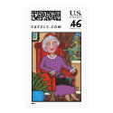 Grandma Napping - postage stamp