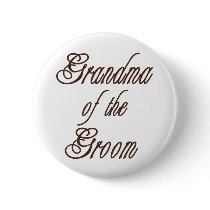 Grandma of Groom Classy Browns buttons