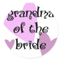 Grandma of the Bride Stickers
