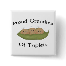 Grandma Of Triplets Button