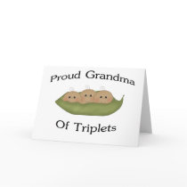 Grandma Of Triplets Card