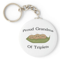 Grandma Of Triplets Key Chains