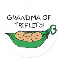 Grandma of Triplets Pod stickers