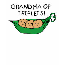 Grandma of Triplets Pod t-shirts