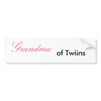 Grandma, of Twiins - Customized bumper stickers by carincwalling Grandma, of Twiins - Customized bumper stickers