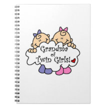 Grandma of Twin Girls Gifts Note Books