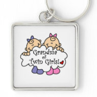Grandma of Twin Girls keychain