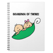 Grandma of Twins Gifts Spiral Notebooks