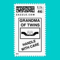 Grandma of Twins Handle With Care stamps