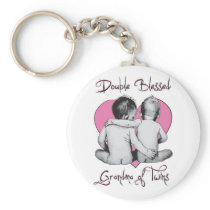 GRANDMA OF TWINS KEYCHAINS