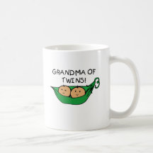 Grandma of Twins Pod Coffee Mugs