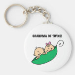 Grandma of Twins Tshirts and Gifts Key Chain