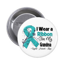 Grandma - Ovarian Cancer Ribbon Button