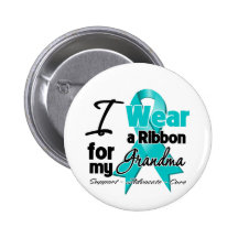 Grandma - Ovarian Cancer Ribbon Pinback Buttons