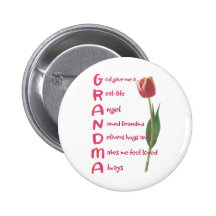grandma pinback button