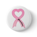 Grandma Pink Ribbon Button