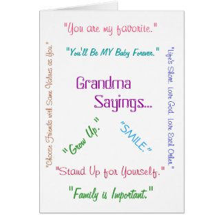 Grandma Sayings Cards 