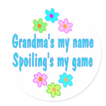 Grandma Spoils Round Stickers