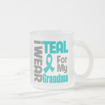Grandma - Teal Ribbon Ovarian Cancer Support Mugs