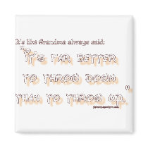 GRANDMA THROW DOWN REFRIGERATOR MAGNETS