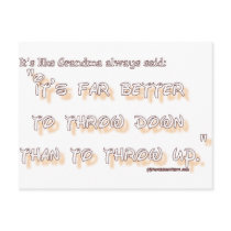 GRANDMA THROW DOWN POSTCARDS