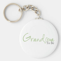 Grandma To Be (Green Script) Keychains