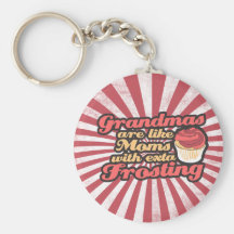 Grandmas are Moms with Extra Frosting Key Chain