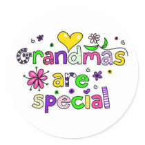 Grandmas are Special Round Sticker