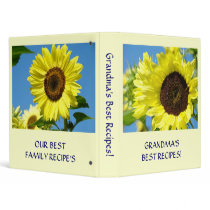 GRANDMA'S BEST RECIPES! Gift Binder SUNFLOWERS by Basleeartprintgifts GRANDMA'S BEST RECIPES! Gift Binder SUNFLOWERS