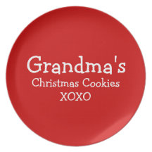 Grandmas Christmas Cookies Party Plate