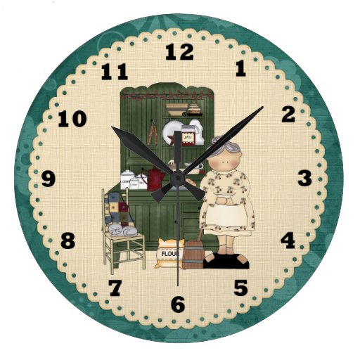 Grandma's Country Kitchen Clock Zazzle