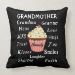 Grandma's Cupcakes For Grandmothers Throw Pillows