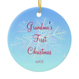 Grandma's First Christmas Snowflake Ornament ornament