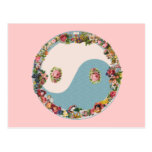 Grandma's Floral Yin Yang Postcards