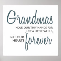 Grandmas Forever blue Print
