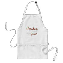 Grandmas Forever red Apron