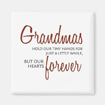 Grandmas Forever red Fridge Magnets