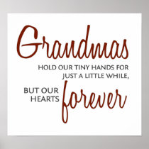 Grandmas Forever red Poster