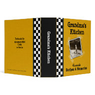 Grandma's Kitchen Recipe Binder with Photo binder