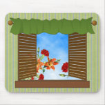 Grandmas Kitchen Window flowers mousepad