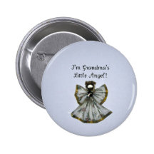Grandma's little angel pinback buttons