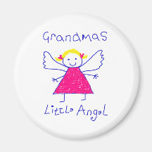 Grandma's Little Angel Refrigerator Magnet