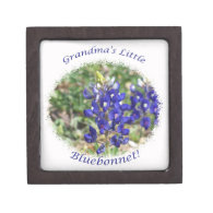 Grandma's Little Bluebonnet Texas Gift Box Premium Keepsake Box