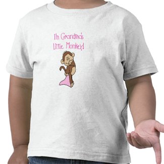 Grandma's Little Monkey - Pink T-shirts and Gifts