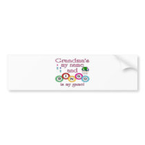 Grandmas my name Bingo is my game Bumper Sticker