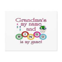 Grandmas my name Bingo is my game Postcard