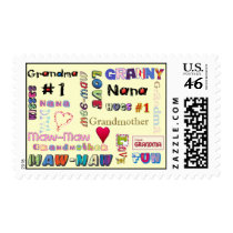 Grandma's Names Postage Stamp